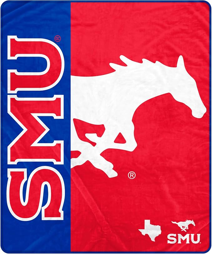 Pegasus Sports NCAA SMU Mustangs Endzone Ultra Soft Tailgate Throw