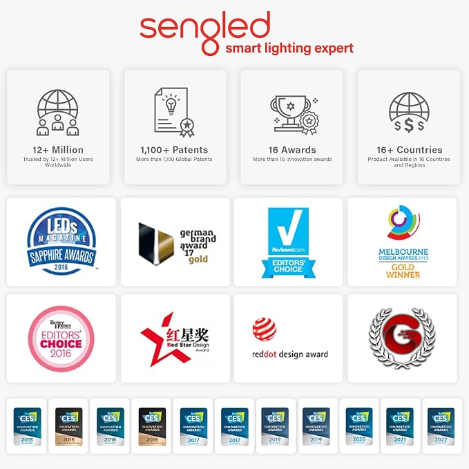 Sengled Smart Edison Bulbs, S1 Auto Pairing with Alexa Devices, Vintage Smart Light Bulbs That Work with Alexa, Bluetooth Mesh Smart Home Lighting, ST19 Led Bulb 60 Watt Equivalent, 2000K E26, 4-Pack