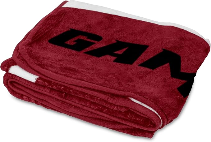 Logo Brands NCAA Raschel Throw Blanket – 50 x 60 Soft Fleece Blanket, Officially Licensed Collegiate Design, Cozy Throw for Tailgating, Game Day, & Home Décor