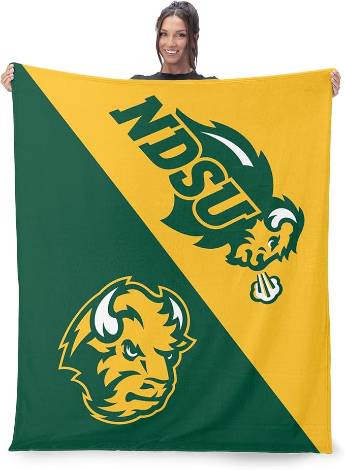 Northwest NCAA Silk Touch Throw Blanket, Ultra Soft Plush Polyester, Lightweight Warm Decorative Fan Gift, 46 x 60 in