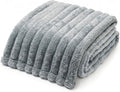 Americanflat 50x60 Faux Fur Throw Blanket - Soft and Breathable Throw Blanket for Couch, Bed, Chair - Gray Faux Fur Blankets Perfect for Home, Bedroom, or Outdoor Use