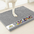 Muddy Mat® | Super Water Absorbent Door Mat Indoor, Microfiber Quick Dry Chenille Entryway Rug, Slip Resistant Front Door Mat, Indoor Mats for Entryway, Machine Washable Pet Rug, Light Grey 3ft x 5ft