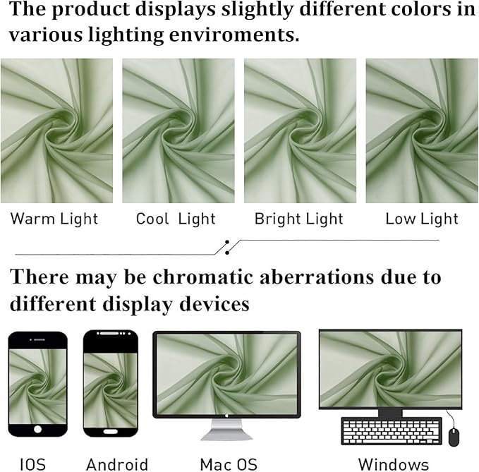 Lecloud Sheer Curtain Panels Set 96" Inches Long, Solid Voile Light Filtering - Image 7