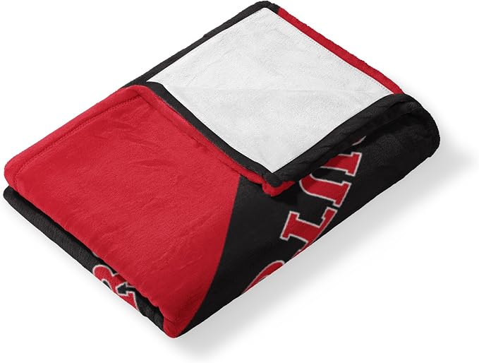 Northwest NCAA Silk Touch Throw Blanket, Ultra Soft Plush Polyester, Lightweight Warm Decorative Fan Gift, 46 x 60 in