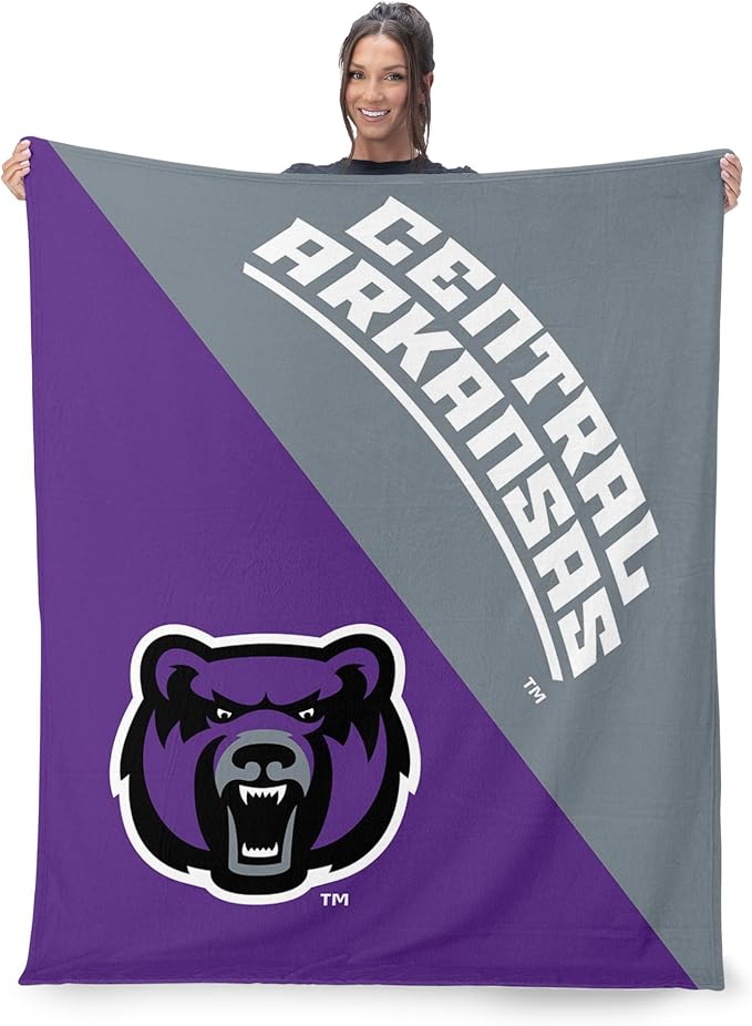 Northwest NCAA Silk Touch Throw Blanket, Ultra Soft Plush Polyester, Lightweight Warm Decorative Fan Gift, 46 x 60 in