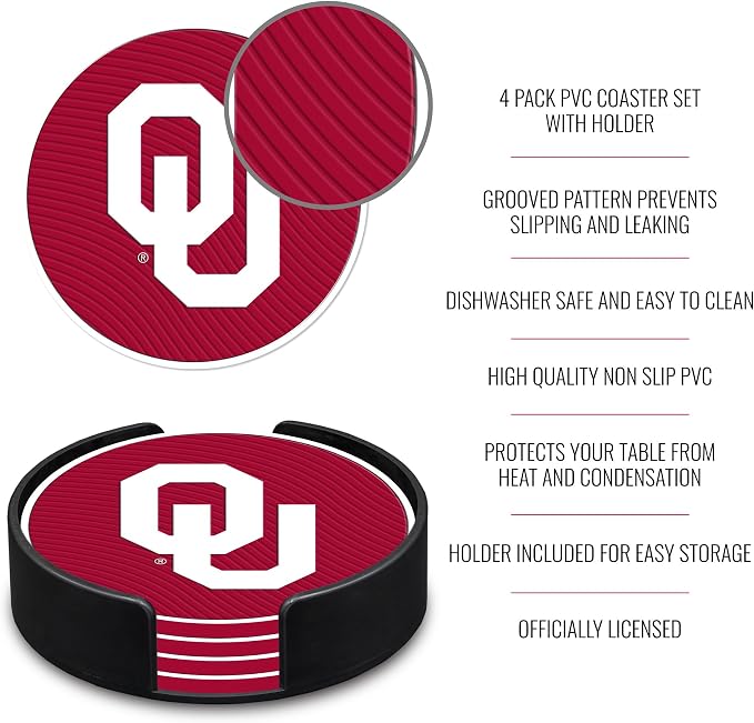 Rico Industries NCAA 4pack Coaster Set - Classic Favorites