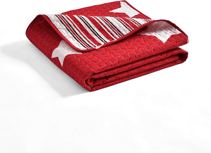 Lush Decor, Red Star Throw Blanket, 50" x 60" (Pack of 3)
