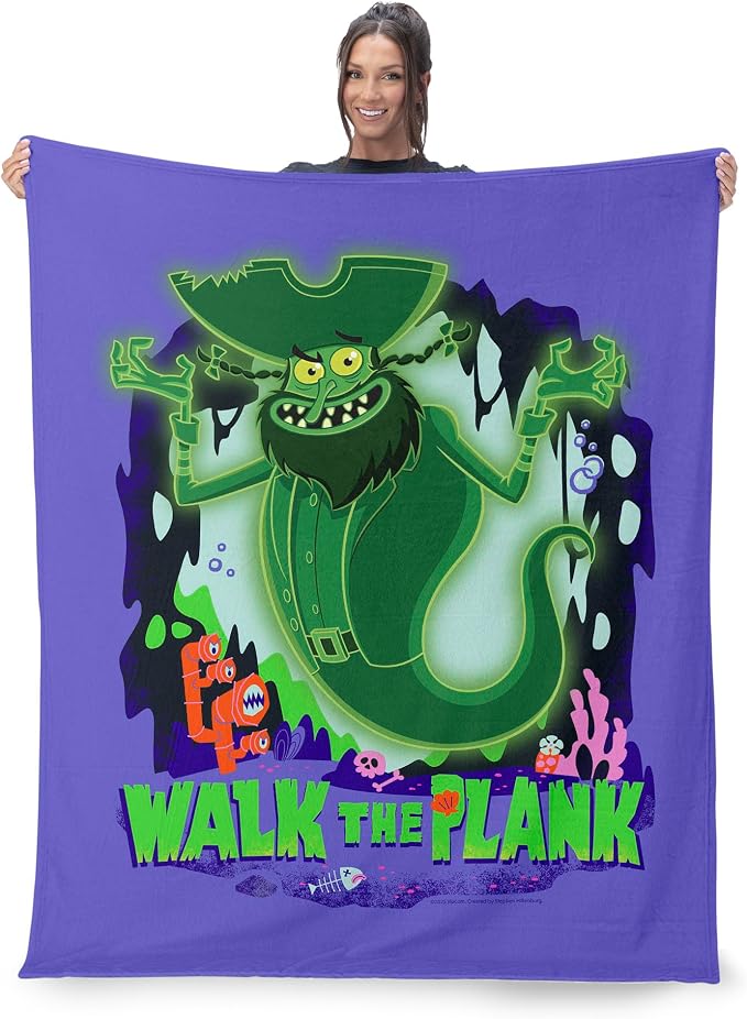 Spongebob Squarepants Walk The Plank Silk Touch Throw Blanket, Soft Plush Bed & Couch Cover, 50 x 60 Inches