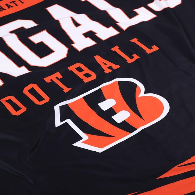 FOCO Cincinnati Bengals NFL Team Property Of Sherpa Fleece Blanket