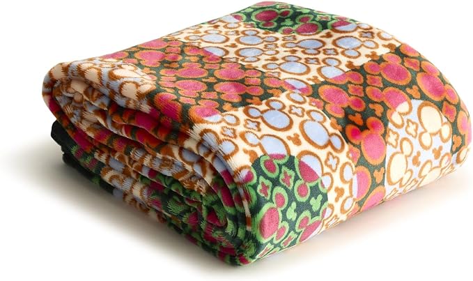 Vera Bradley Women's Disney Fleece Plush Throw Blanket, Mickey Mouse Kaleidoscope Multi, One Size