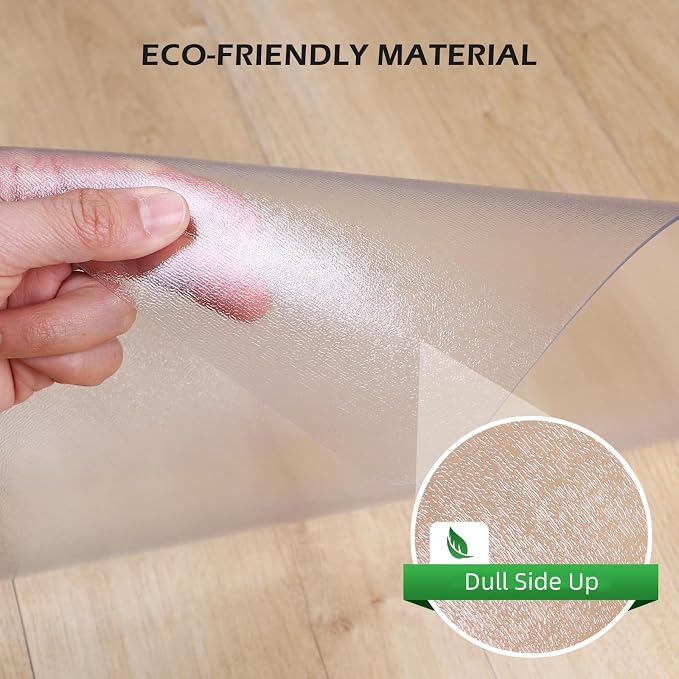 SALLOUS Area Rug for Living Room, 5'x10' Plastic Floor Mat for Home, Waterproof Vinyl Area Mat for Dining Room, Kitchen, Bedroom, Non-Slip Hard Floor Protector Desk Mat for Home Office (Clear)