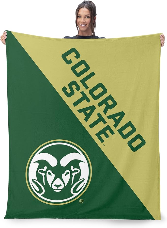 Northwest NCAA Silk Touch Throw Blanket, Ultra Soft Plush Polyester, Lightweight Warm Decorative Fan Gift, 46 x 60 in