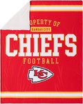 FOCO NFL Unisex-Adult NFL Team Logo Property 60" x 50" Sherpa Plush Throw Blanket