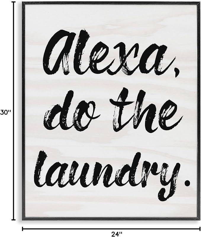 Alexa Do Laundry Comic Pop Culture, 24 x 30 Inch Framed Giclée Print | Stupell Industries · By Lil' Rue · Ready to hang · Great for laundry room decor · Made in USA