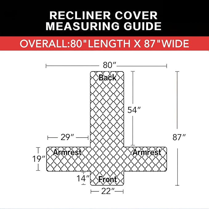 Easy-Going Recliner Chair Slipcover Reversible Sofa Cover Water Resistant Couch Cover Furniture Protector with Elastic Straps for Pets Dog (Recliner 22 inch, Chocolate/Ivory)