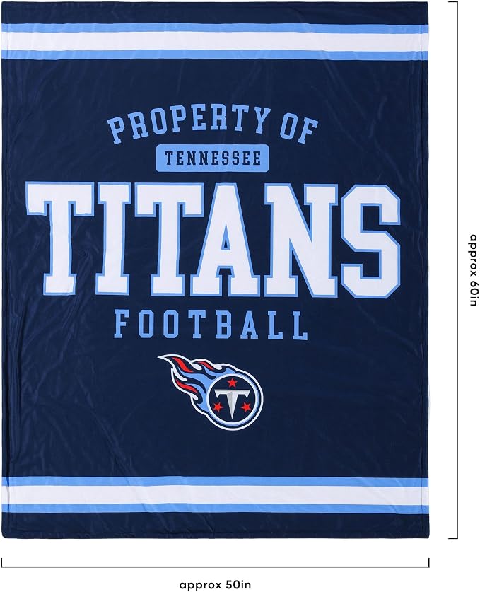 FOCO NFL Unisex-Adult NFL Team Logo Property 60" x 50" Sherpa Plush Throw Blanket