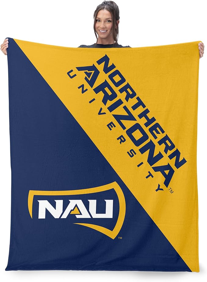 Northwest NCAA Silk Touch Throw Blanket, Ultra Soft Plush Polyester, Lightweight Warm Decorative Fan Gift, 46 x 60 in