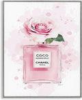 Stupell Industries 'Pink Flower Perfume Fashion Glam', Framed Giclee Art, Gray, 11 x 14 Inches, Easy to Hang and Sturdy, Made in USA, by Amanda Greenwood