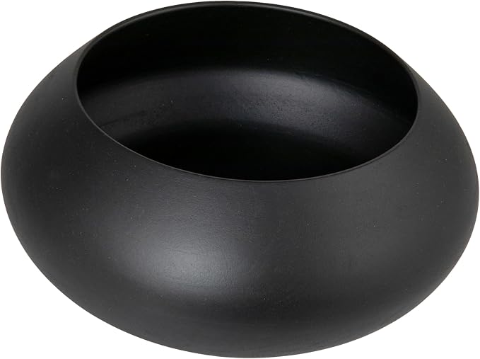 Bloomingville Minimalist Round Mango Wood Bowl, Black