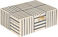 Bloomingville Midnight Blue & White Striped Resin Storage Box