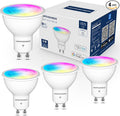 Lightinginside GU10 Smart Light Bulbs 50W Equivalent, 38°Beam Angle, Smart Bulb Works with Alexa/Google Home/SmartLife, 5W 420LM, RGBCW Bluetooth Spotlight Track Light, 2.4G WiFi, ETL Listed, 4PCS | Work with Alexa/Google Home/SmartLife, 5W 420LM Spotl...