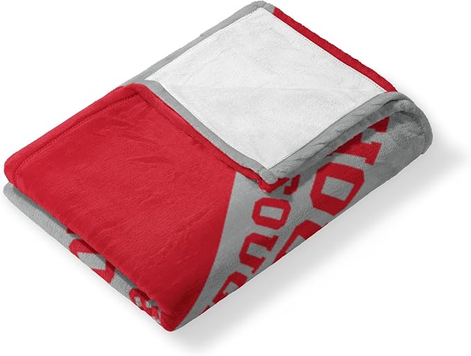 Northwest NCAA Silk Touch Throw Blanket, Ultra Soft Plush Polyester, Lightweight Warm Decorative Fan Gift, 46 x 60 in