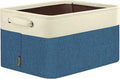 BALEINE 1 Pack Fabric Closet Storage Bins for Shelves, Linen Closet Organizers and Storage, Decorative Baskets for Organizing, Shelf, Clothes, Home, Office (Navy Blue, 12"x8"x8")