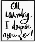 Stupell Industries 'Laundry I Despise You', Framed Giclee Art, Black, 24 x 30 Inches, Easy to Hang and Sturdy, Made in USA, by SD Graphics Studio | Stupell Industries | Black, 24 x 30 Inches, Easy to Hang and Sturdy, Made in USA, by SD Graphics Studio