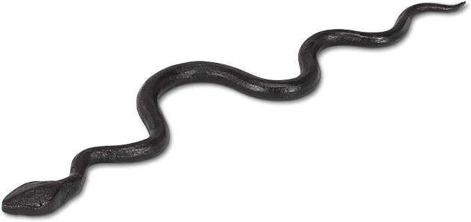 Abbott Collection Squirming Snake | Durable Cast Iron, Black, 14.5"L