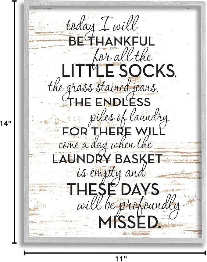 'Rustic Parenthood Phrase'| Framed Giclee Art | Stupell Industries | Gray, 11 x 14 Inches, Easy to Hang and Sturdy, Made in USA, by Lettered and Lined