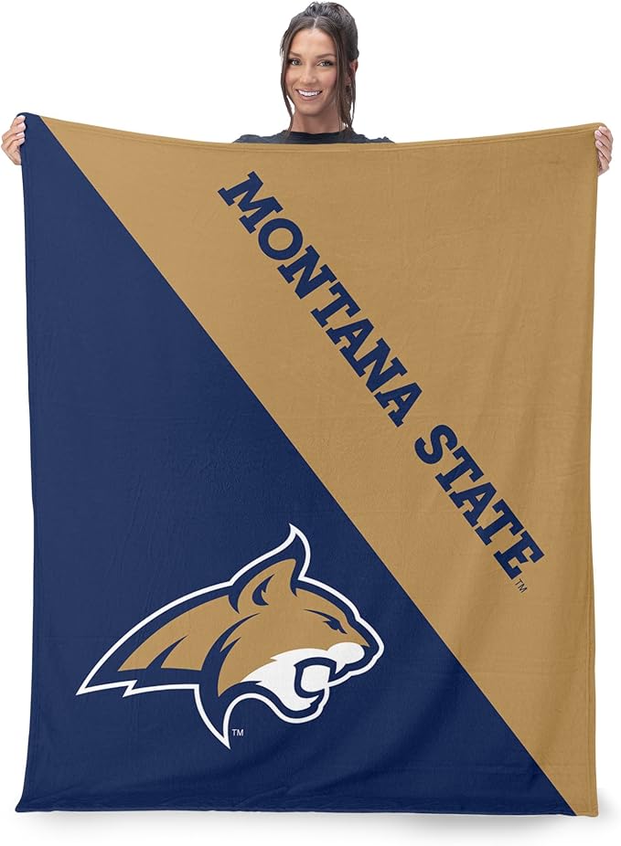 Northwest NCAA Silk Touch Throw Blanket, Ultra Soft Plush Polyester, Lightweight Warm Decorative Fan Gift, 46 x 60 in