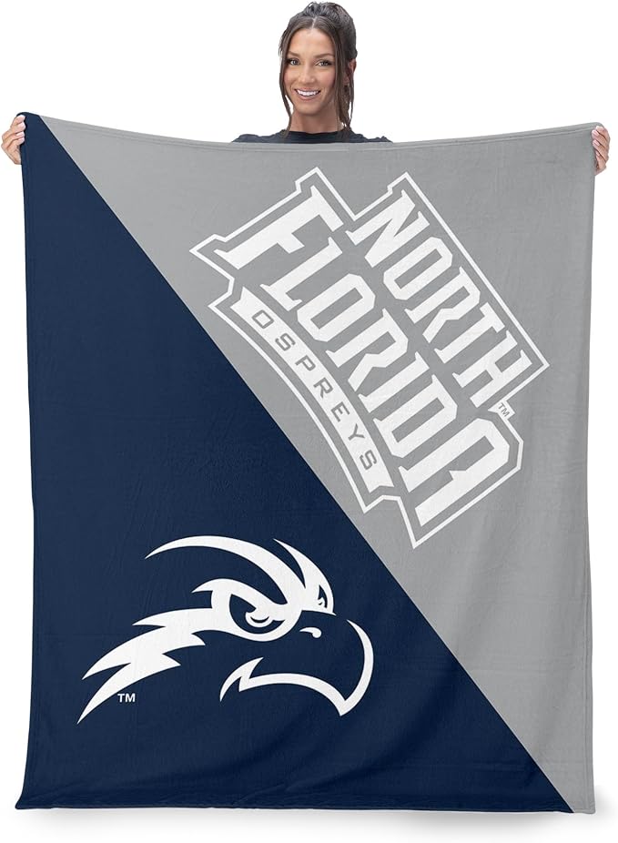 Northwest NCAA Silk Touch Throw Blanket, Ultra Soft Plush Polyester, Lightweight Warm Decorative Fan Gift, 46 x 60 in