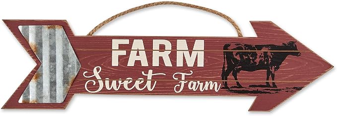 DII Farmhouse Wall Art Sign, Arrows, 3 Piece