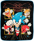 Franco Sonic the Hedgehog Kids Bedding Soft Plush Sherpa Blanket Throw, 50 in x 60 in, (Officially Licensed Product)