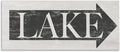 Stupell Industries 'Distressed Lake Arrow Sign'| Canvas Art | Stupell Industries | 48 x 20 Inches, Easy to Hang and Sturdy, Made in USA, by Lil' Rue