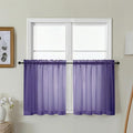 Gwine Short Kitchen Sheer Curtains 24 Inch Length by Gwine