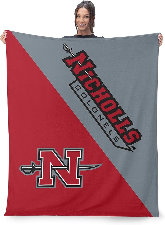 Northwest NCAA Silk Touch Throw Blanket, Ultra Soft Plush Polyester, Lightweight Warm Decorative Fan Gift, 46 x 60 in