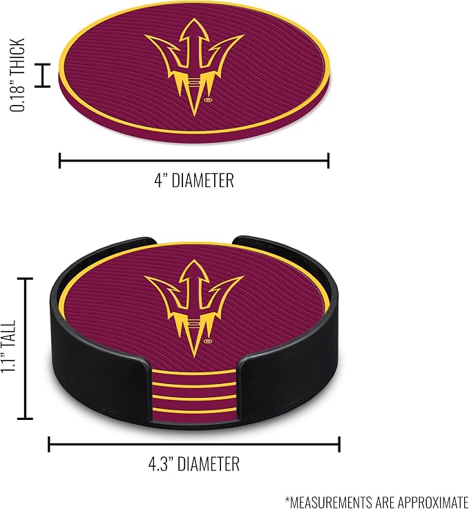 Rico Industries NCAA 4pack Coaster Set - Classic Favorites