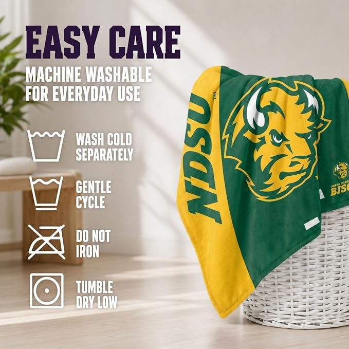 Proformance Home NCAA North Dakota State Bisons Endzone Ultra Soft Tailgate Throw