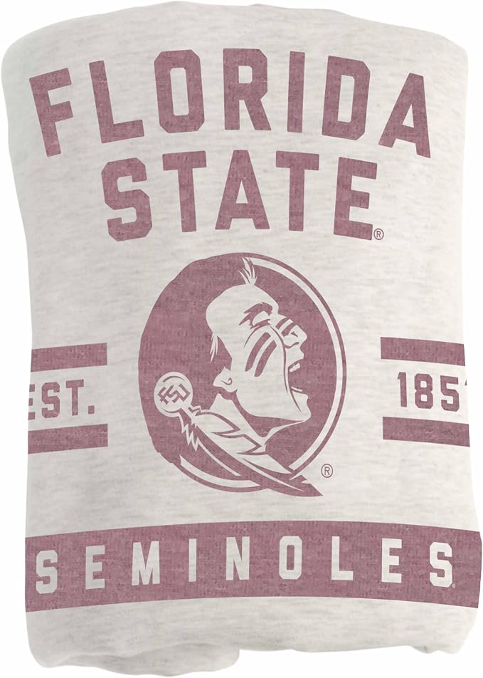 Logo Brands NCAA Sweatshirt Blanket - Officially Licensed Soft Throw Blanket for Fans, Cozy Game Day Blanket, Vintage-Style, Great Gift for Students & Alumni