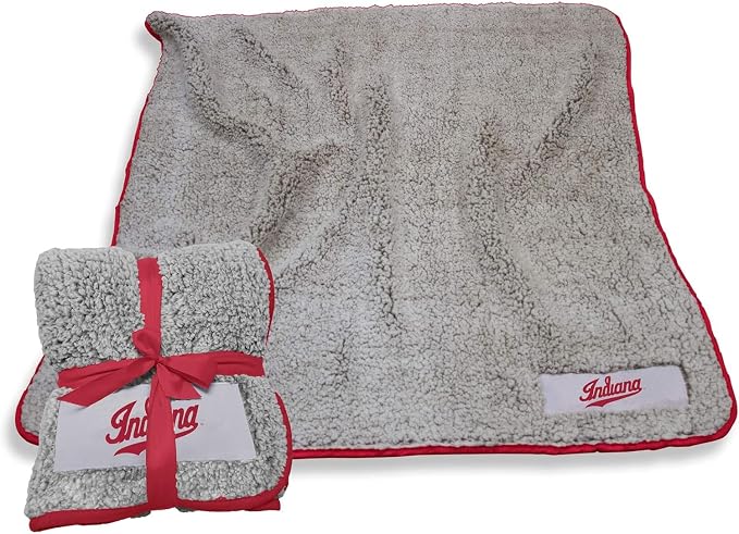 Logo Brands NCAA Frosty Fleece Blanket (50" x 60") – Soft & Warm Sherpa Material with Team Logo, Team Color Trim, Great Gift for Alumni & Students