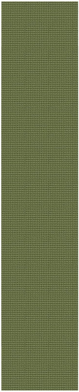 IOHOUZE Washable Runner Rug 2x12 Non Slip Rubber Backed Extra Long Hallway Runner Entryway Runner Indoor, Kitchen Rugs Woven Cotton Floor Carpet for Hall Entrance, Olive Green/Earthy Green