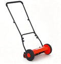 GarveeHome 14-Inch, 5-Blade Quiet Eco-Friendly Hand Push Reel Lawn Mower | Adjustable Cutting Height, Lightweight & Compact, Easy Assembly, Ideal for Small to Medium Yards – Red