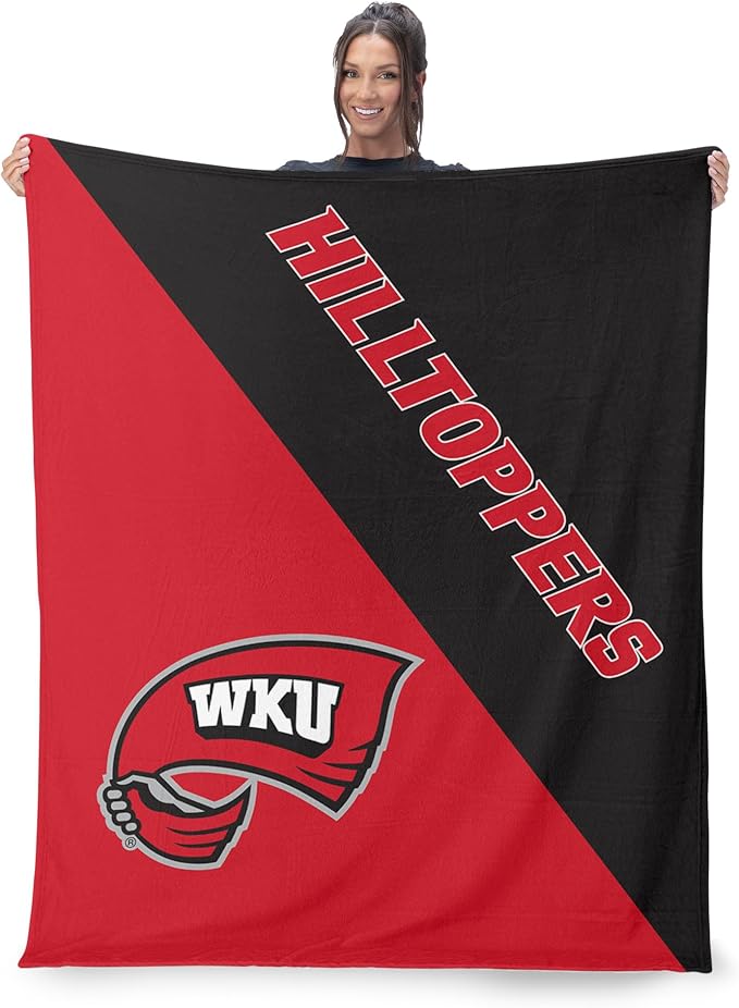 Northwest NCAA Silk Touch Throw Blanket, Ultra Soft Plush Polyester, Lightweight Warm Decorative Fan Gift, 46 x 60 in