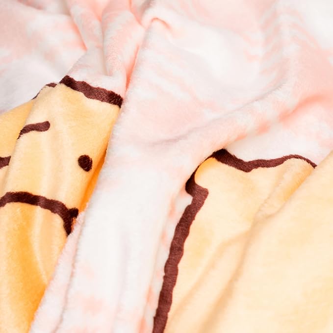 Sanrio Pompompurin Pancake Lover Bedding Plush Blanket 90 in x 62 in – Soft Cozy Throw for Couch, Bed & Travel, Collectible Gift (Officially Licensed Product) by Franco Collectibles