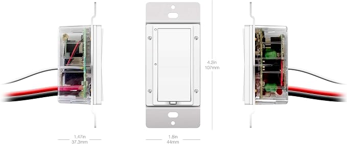 Insteon Smart Switch for Home, On/Off Switches for Lights, Fans, & Motors Up to 1HP, 1800W Scene Controller, Hub Only Required for Use with Alexa & Google Assistant, Neutral Wire Needed - 2477S