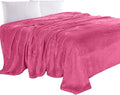Elegant Comfort Luxury Velvety Feel Blanket, All-Season Lightweight Blanket, Ultra Plush, Soft, Cozy-Fuzzy Flannel Fleece for Couch, Sofa, Bed, Travel, Solid Design, Twin/Twin XL, Hot Pink