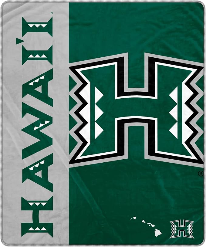 Pegasus Sports NCAA Hawaii Rainbow Warriors Endzone Ultra Soft Tailgate Throw