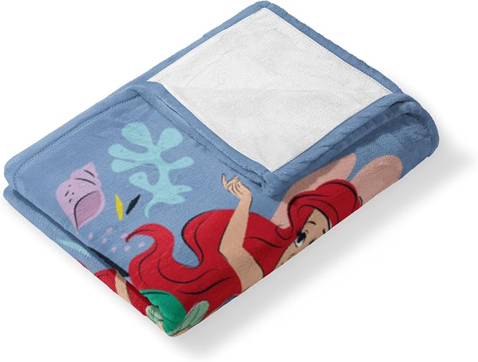 Northwest Disney Princess Silk Touch Throw Blanket, 50" x 60", Flounder and Me
