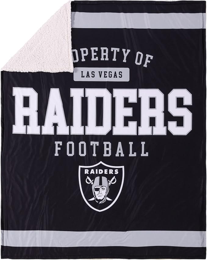 FOCO NFL Unisex-Adult NFL Team Logo Property 60" x 50" Sherpa Plush Throw Blanket